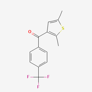 molecular formula C14H11F3OS B12074359 (2,5-Dimethylthiophen-3-yl)(4-(trifluoromethyl)phenyl)methanone 