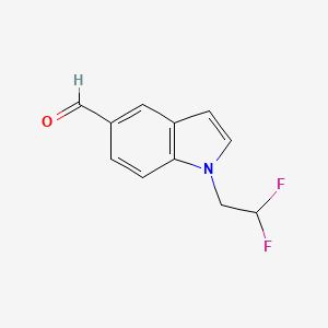 molecular formula C11H9F2NO B12074467 1-(2,2-Difluoroethyl)-1H-indole-5-carbaldehyde 