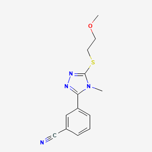 3-[5-(2-Methoxyethylthio)-4-methyl-1,2,4-triazol-3-yl]benzonitrile