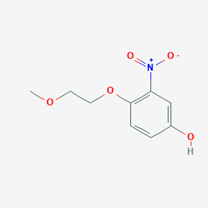 molecular formula C9H11NO5 B12074578 4-(2-Methoxyethoxy)-3-nitrophenol 