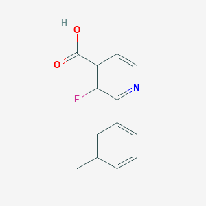 molecular formula C13H10FNO2 B12074604 3-Fluoro-2-(m-tolyl)isonicotinic acid 