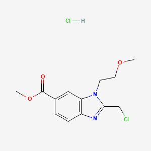 molecular formula C13H16Cl2N2O3 B12074641 Methyl 2-(chloromethyl)-1-(2-methoxyethyl)-1h-benzo[d]imidazole-6-carboxylate hydrochloride 