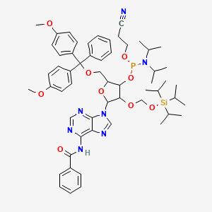 molecular formula C57H74N7O9PSi B12074653 N-Benzoyl-5'-O-DMT-2'-O-[(triisopropylsilyloxy)methyl]-adenosine 3'-CE phosphoramidite 