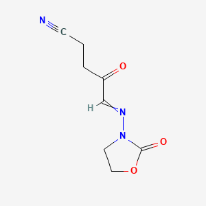 4-Oxo-5-[(2-oxo-1,3-oxazolidin-3-yl)imino]pentanenitrile