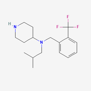 molecular formula C17H25F3N2 B12074682 N-Isobutyl-N-(2-(trifluoromethyl)benzyl)piperidin-4-amine 