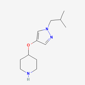 molecular formula C12H21N3O B12074772 4-[(1-Isobutyl-1H-pyrazol-4-yl)oxy]piperidine 