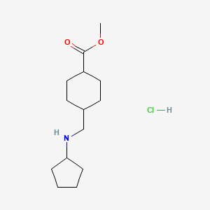 molecular formula C14H26ClNO2 B12074801 (1r,4r)-Methyl 4-((cyclopentylamino)methyl)cyclohexanecarboxylate hydrochloride 