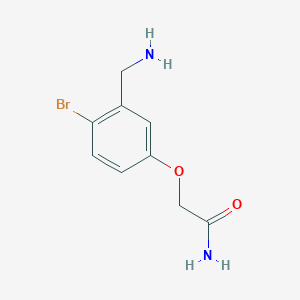 molecular formula C9H11BrN2O2 B12074807 2-[3-(Aminomethyl)-4-bromophenoxy]acetamide 