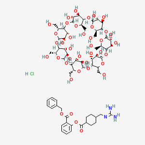 2-Benzyloxycarbonylphenyl trans-4-guanidinomethylcyclohexanecarboxylate-cyclodextrin