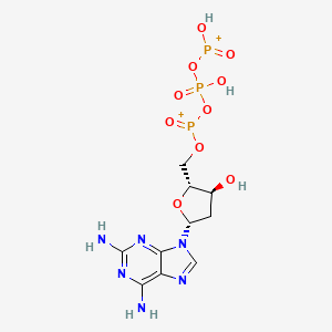 molecular formula C10H15N6O10P3+2 B12074862 Adenosine5'-(tetrahydrogen triphosphate), 2-amino-2'-deoxy- 