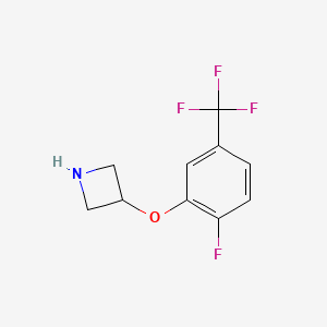molecular formula C10H9F4NO B12074871 3-[2-Fluoro-5-(trifluoromethyl)phenoxy]azetidine 
