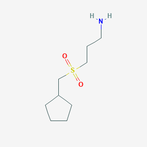 molecular formula C9H19NO2S B12074875 3-Cyclopentylmethanesulfonylpropan-1-amine 