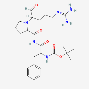 molecular formula C25H38N6O5 B12074911 tert-butyl N-[1-[[1-[5-(diaminomethylideneamino)-1-oxopentan-2-yl]pyrrolidine-2-carbonyl]amino]-1-oxo-3-phenylpropan-2-yl]carbamate 