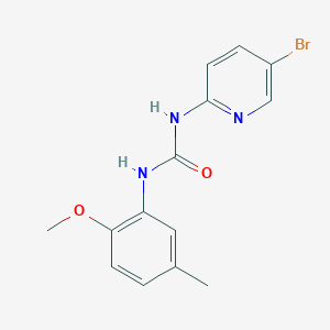 molecular formula C14H14BrN3O2 B1207495 1-(5-Bromo-2-pyridinyl)-3-(2-methoxy-5-methylphenyl)urea 