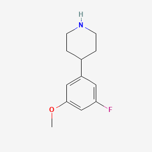 molecular formula C12H16FNO B12074971 4-(3-Fluoro-5-methoxyphenyl)piperidine 