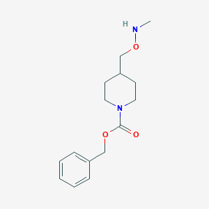 molecular formula C15H22N2O3 B12075035 Benzyl 4-(((methylamino)oxy)methyl)piperidine-1-carboxylate 