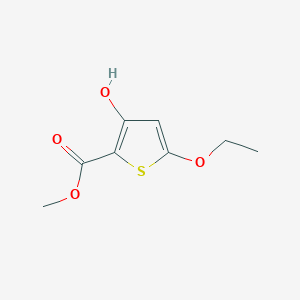 molecular formula C8H10O4S B12075041 Methyl 5-ethoxy-3-hydroxythiophene-2-carboxylate 