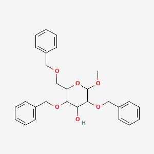 molecular formula C28H32O6 B12075068 Methyl 2,4,6-tri-O-benzyl-a-D-glucopyranose 