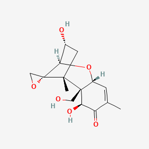 molecular formula C15H20O6 B1207509 (1R,2R,3S,7R,9R,10R,12R)-3,10-dihydroxy-2-(hydroxymethyl)-1,5-dimethylspiro[8-oxatricyclo[7.2.1.02,7]dodec-5-ene-12,2'-oxirane]-4-one 