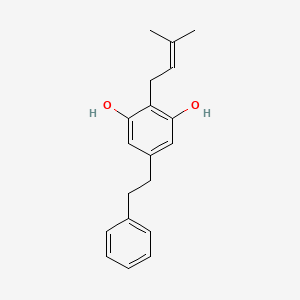 molecular formula C19H22O2 B1207511 4-Prenyldihydropinosylvin CAS No. 70610-11-6