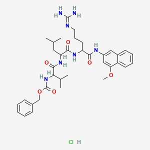 molecular formula C36H50ClN7O6 B12075219 Cbz-DL-Val-DL-Leu-DL-Arg-MNA.HCl 