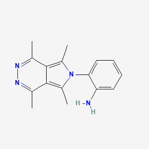 molecular formula C16H18N4 B1207522 2-(1,4,5,7-Tetramethyl-pyrrolo[3,4-d]pyridazin-6-yl)-phenylamine 