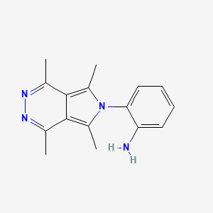 molecular formula C16H18N4 B1207522 2-(1,4,5,7-Tetramethyl-pyrrolo[3,4-d]pyridazin-6-yl)-phenylamine CAS No. 328035-07-0
