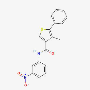 molecular formula C18H14N2O3S B1207524 4-甲基-N-(3-硝基苯基)-5-苯基-3-噻吩甲酰胺 