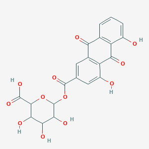 molecular formula C21H16O12 B12075240 Rhein acyl-beta-D-glucuronide 