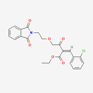 molecular formula C23H20ClNO6 B12075360 Ethyl 2-(2-chlorobenzylidene)-4-(2-(1,3-dioxoisoindolin-2-yl)ethoxy)-3-oxobutanoate 