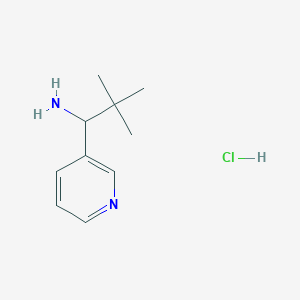 molecular formula C10H17ClN2 B12075367 2,2-Dimethyl-1-(pyridin-3-yl)propan-1-amine hydrochloride 