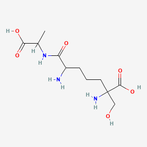 molecular formula C11H21N3O6 B1207537 7-((1-Carboxyethyl)amino)-2,6-diamino-2-(hydroxymethyl)-7-oxoheptanoic acid CAS No. 77625-76-4