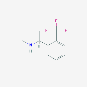 molecular formula C10H12F3N B12075389 (1R)-N-{1-[2-(trifluoromethyl)phenyl]ethyl}methylamine 