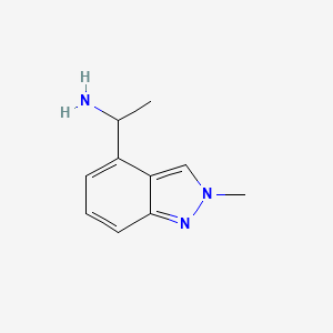 molecular formula C10H13N3 B12075402 4-(1-Aminoethyl)-2-methyl-2H-indazole CAS No. 1159511-37-1