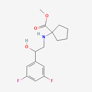 molecular formula C15H19F2NO3 B12075588 Methyl 1-[[2-(3,5-difluorophenyl)-2-hydroxyethyl]amino]cyclopentane-1-carboxylate 