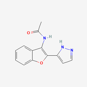 molecular formula C13H11N3O2 B12075716 N-[2-(1H-Pyrazol-3-yl)benzofuran-3-yl]acetamide 