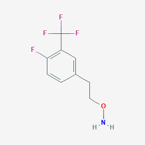 molecular formula C9H9F4NO B12075722 O-{2-[4-Fluoro-3-(trifluoromethyl)phenyl]ethyl}hydroxylamine 