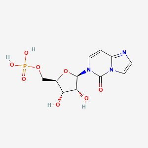 molecular formula C11H14N3O8P B1207578 [(2R,3S,4R,5R)-3,4-dihydroxy-5-(5-oxoimidazo[1,2-c]pyrimidin-6-yl)oxolan-2-yl]methyl dihydrogen phosphate CAS No. 42476-11-9