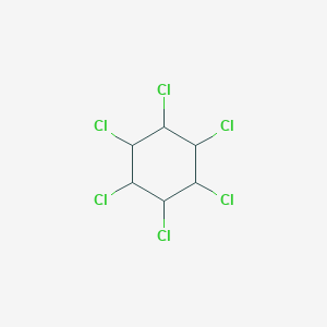 molecular formula C6H6Cl6<br>C6H6Cl6<br>ClCH(CHCl)4CHCl B120758 Hexachlorocyclohexane CAS No. 319-84-6