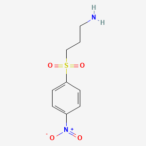 molecular formula C9H12N2O4S B12075858 3-(4-Nitrobenzenesulfonyl)propan-1-amine 