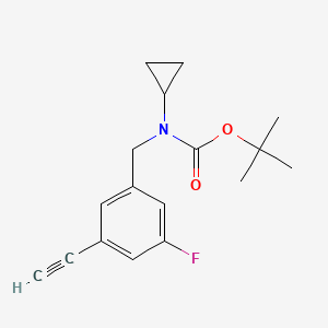 molecular formula C17H20FNO2 B12075868 Cyclopropyl-(3-ethynyl-5-fluoro-benzyl)-carbamic acid tert-butyl ester 