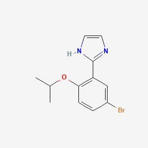 molecular formula C12H13BrN2O B12075879 2-(5-Bromo-2-isopropoxyphenyl)-1H-imidazole 
