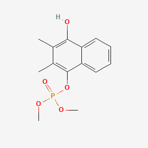 molecular formula C14H17O5P B1207590 2,3-Dimethyl-1,4-naphthoquinol-1-dimethylphosphate CAS No. 28614-34-8