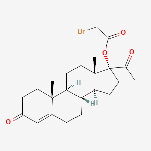 molecular formula C23H31BrO4 B1207595 17-((Bromoacetyl)oxy)pregn-4-ene-3,20-dione CAS No. 61886-11-1