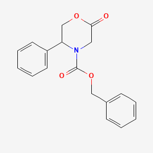 molecular formula C18H17NO4 B12075958 Benzyl 2-oxo-5-phenylmorpholine-4-carboxylate 