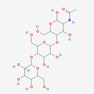 molecular formula C20H35NO16 B12075990 N-[5-[3,4-dihydroxy-6-(hydroxymethyl)-5-[3,4,5-trihydroxy-6-(hydroxymethyl)oxan-2-yl]oxyoxan-2-yl]oxy-2,4-dihydroxy-6-(hydroxymethyl)oxan-3-yl]acetamide 