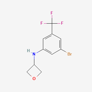 molecular formula C10H9BrF3NO B12075996 N-[3-bromo-5-(trifluoromethyl)phenyl]oxetan-3-amine 