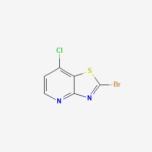 molecular formula C6H2BrClN2S B12075997 2-Bromo-7-chlorothiazolo[4,5-b]pyridine 
