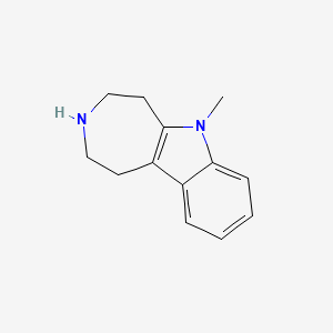 molecular formula C13H16N2 B1207607 6-methyl-2,3,4,5-tetrahydro-1H-azepino[4,5-b]indole 