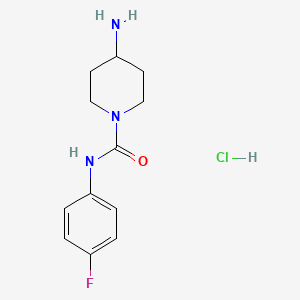 molecular formula C12H17ClFN3O B12076091 4-Amino-N-(4-fluorophenyl)piperidine-1-carboxamide hydrochloride 